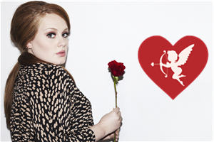 Adele hold rose in her hand